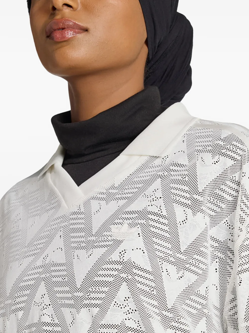 adidas Football jersey met kant Wit