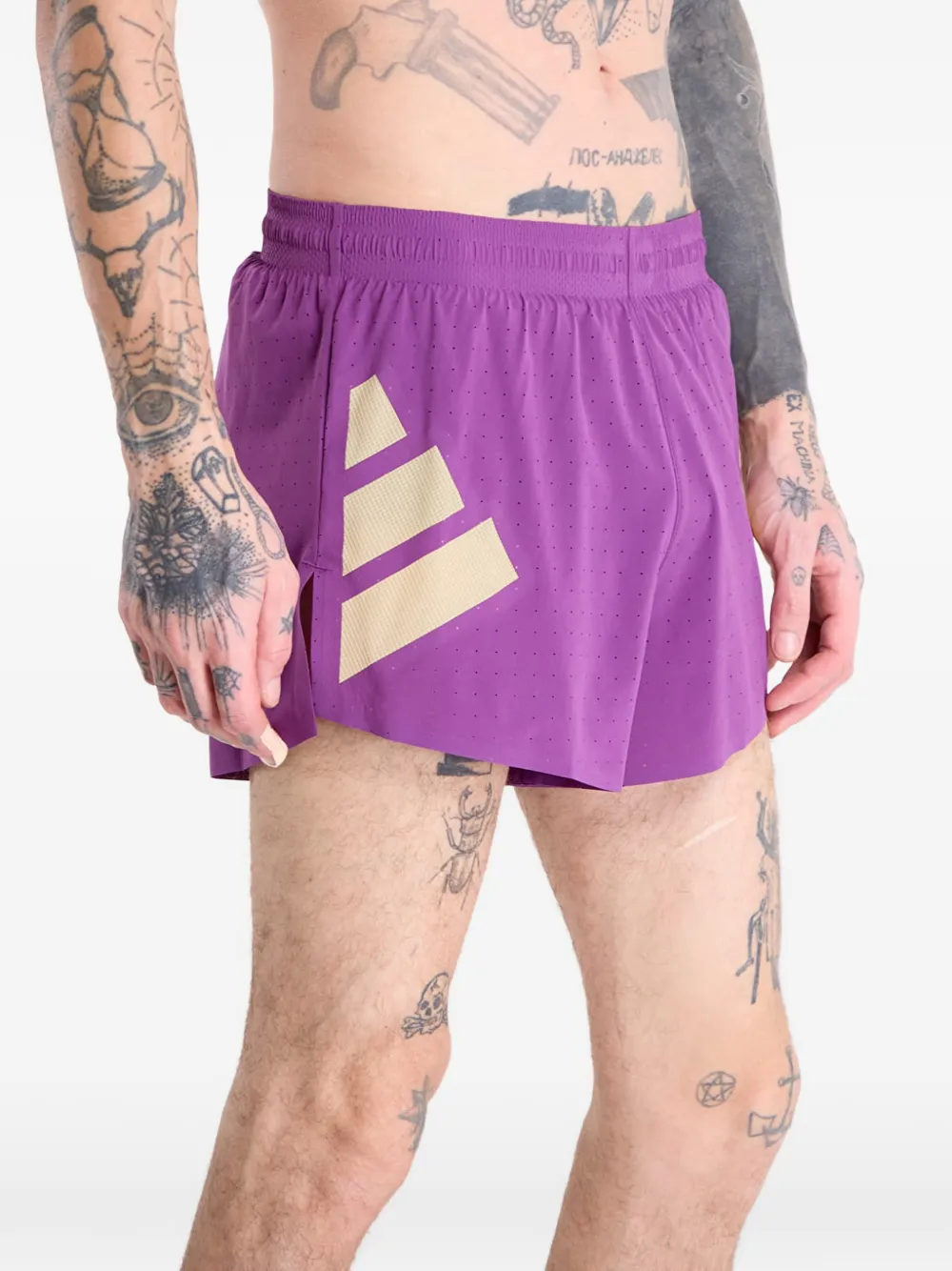 adidas Adizero Road To Records gespleten shorts Paars