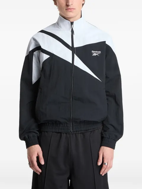 Reebok logo-embroidered panelled track jacket