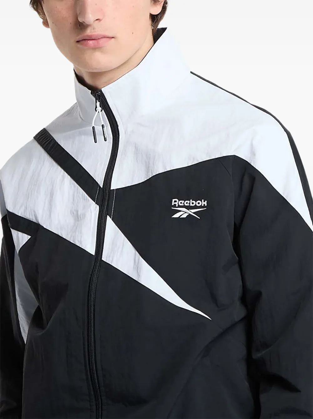 Reebok Trainingsjack met geborduurd logo Zwart