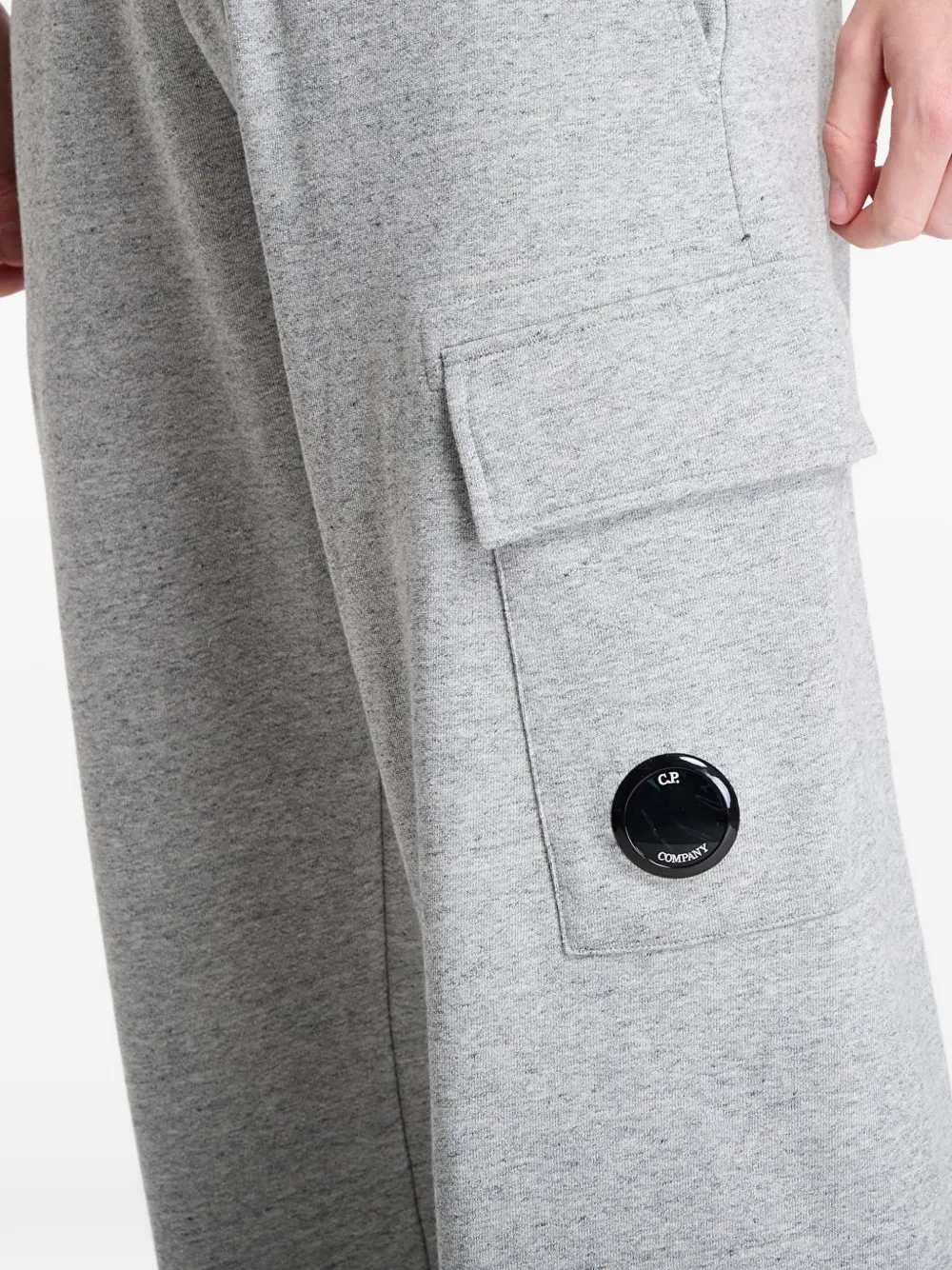 C.P. Company Fleece cargo trainingsbroek met reliëf Grijs