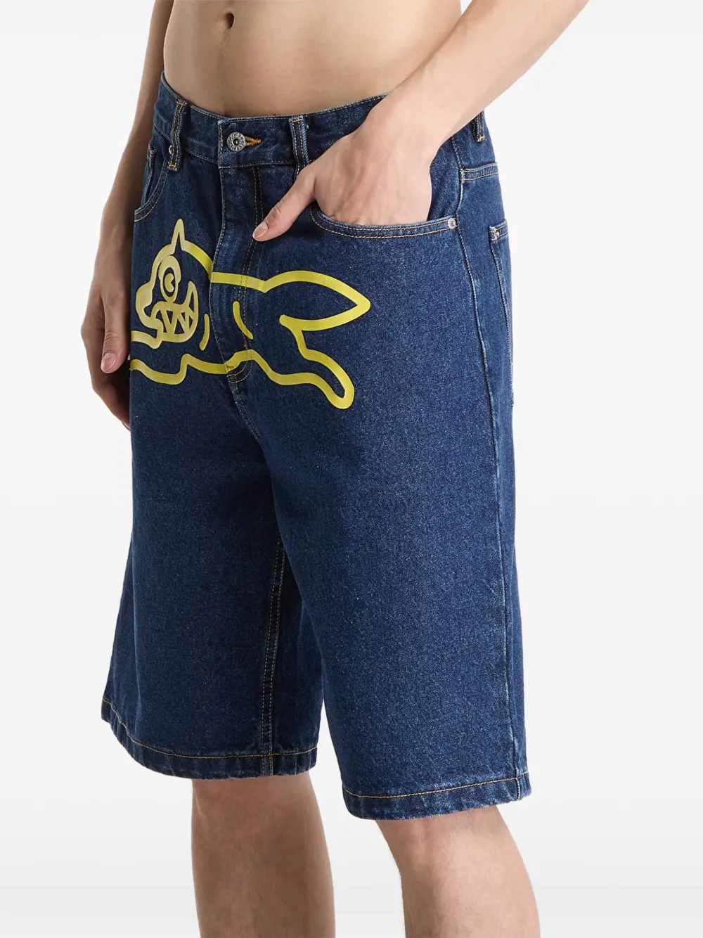 Billionaire Boys Club Ice Cream Denim shorts met print Blauw