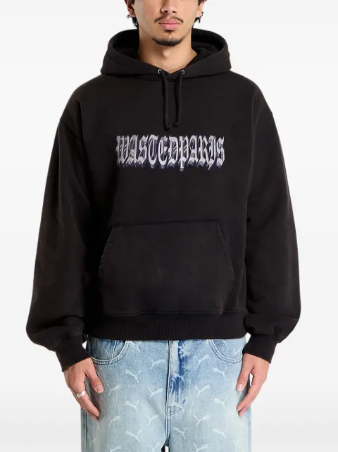 WASTED Run graphic-print logo hoodie