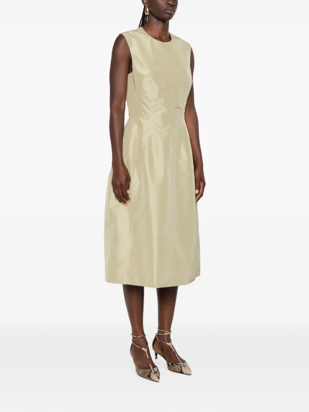 Jil Sander Mouwloze midi-jurk Groen