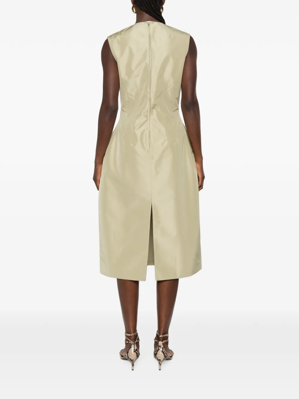 Jil Sander Mouwloze midi-jurk Groen