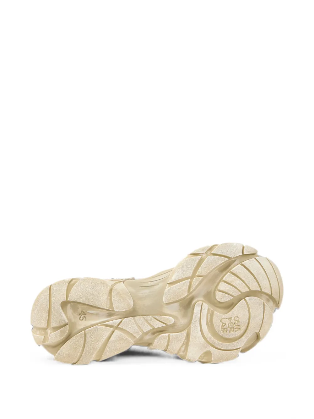 CamperLab Tormenta low-top sneakers met mesh vlak Beige