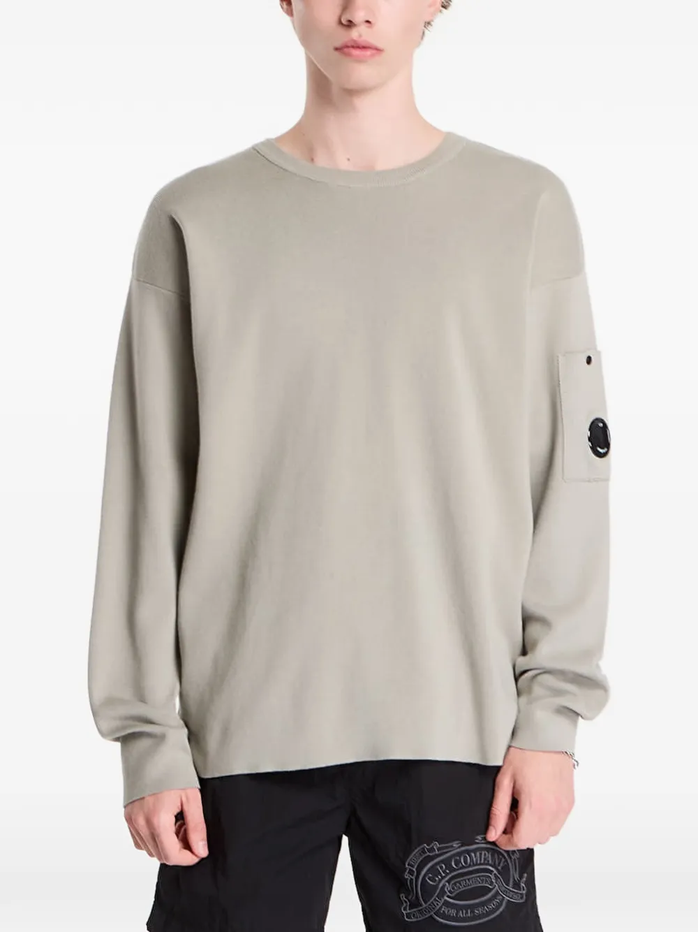 C.P. Company Lens crew-neck sweater - Toni neutri