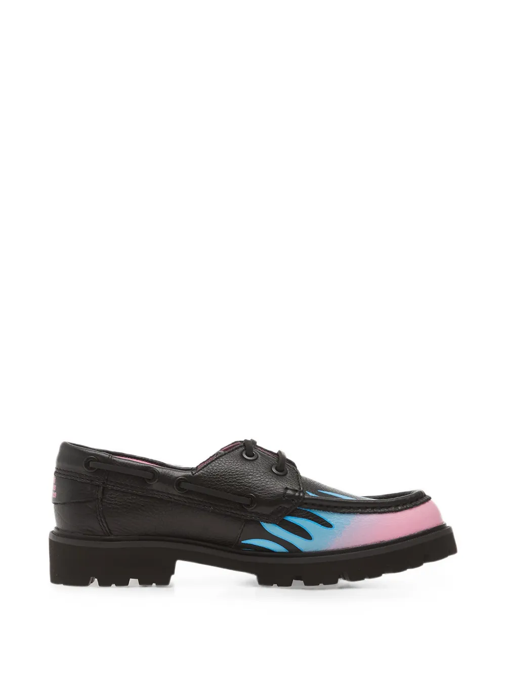 Clarks Originals x Cleyhill Fire flame-print boat shoes Zwart