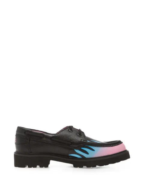 Clarks Originals x Cleyhill Fire flame-print boat shoes