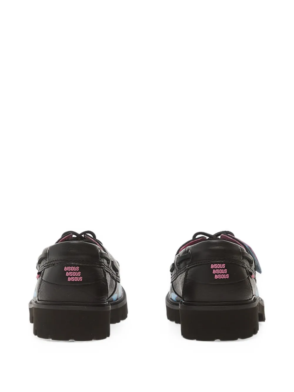 Clarks Originals x Cleyhill Fire flame-print boat shoes Zwart