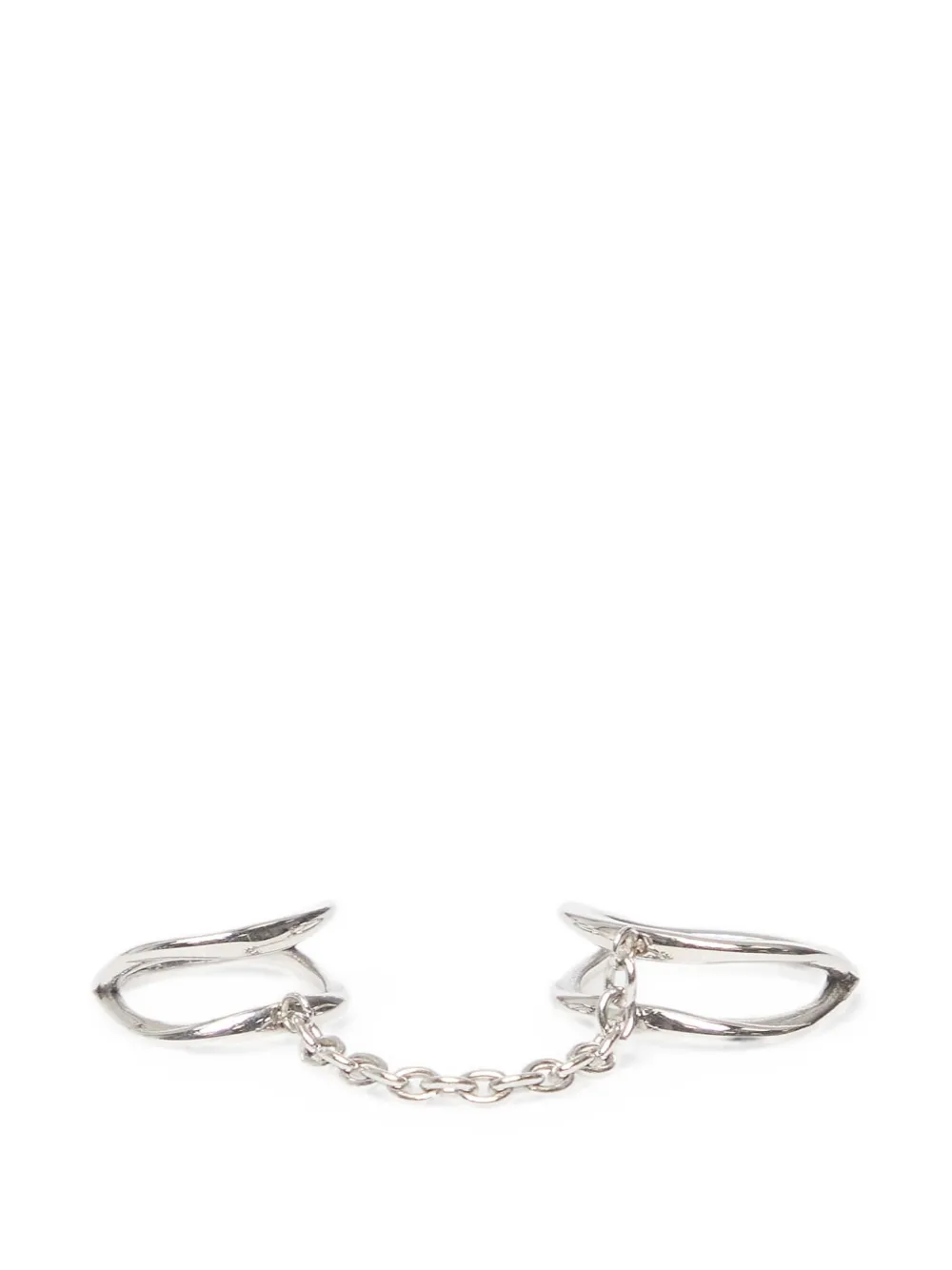 Vitaly Basis chain-link ring - Argento