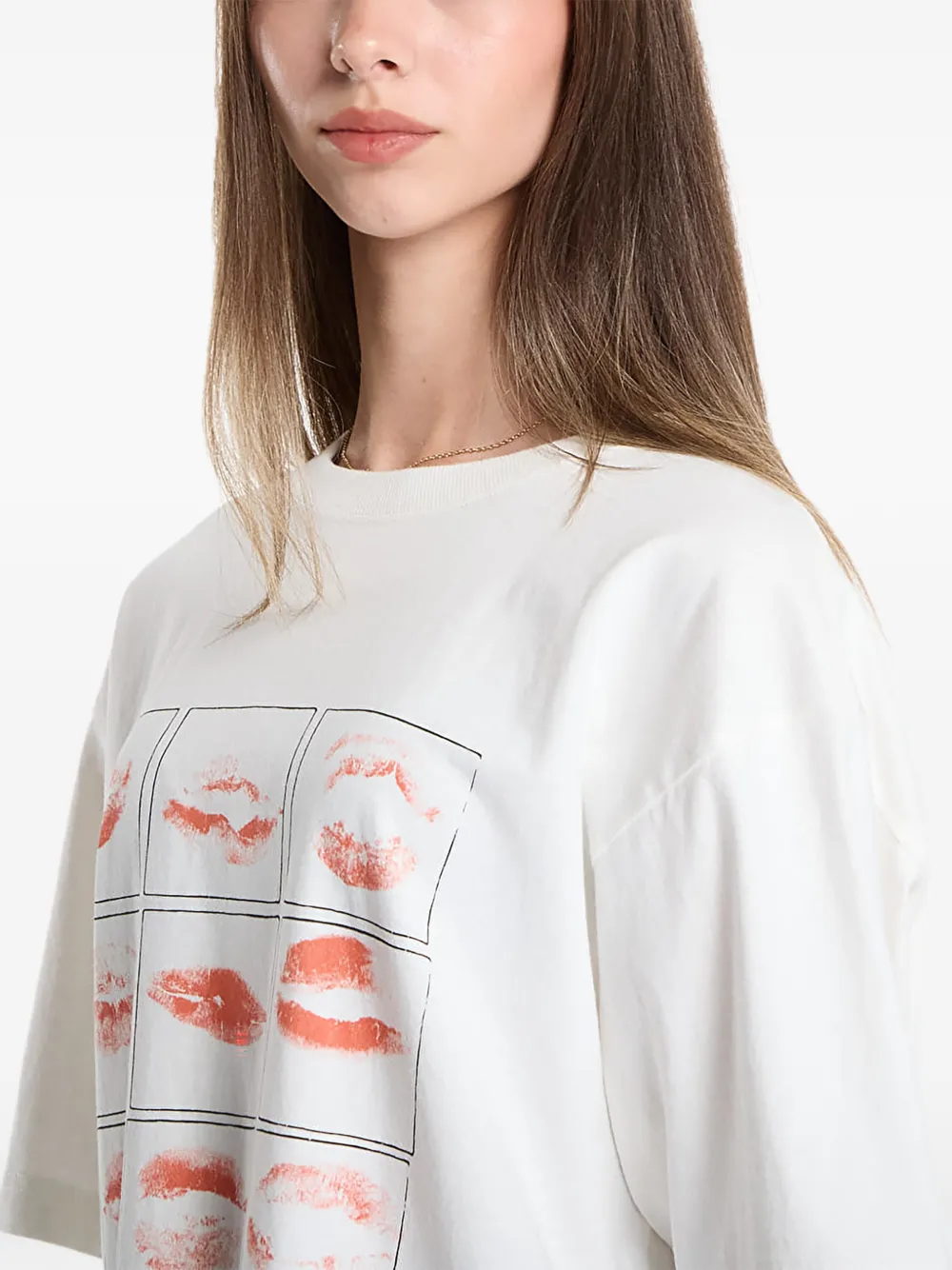 MISBHV Kiss Xoxo T-shirt met ronde hals Wit