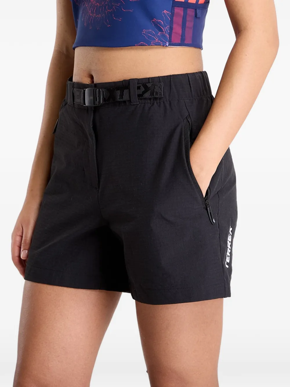 adidas Terrex Xperior Clima365 buckle-detail shorts Zwart