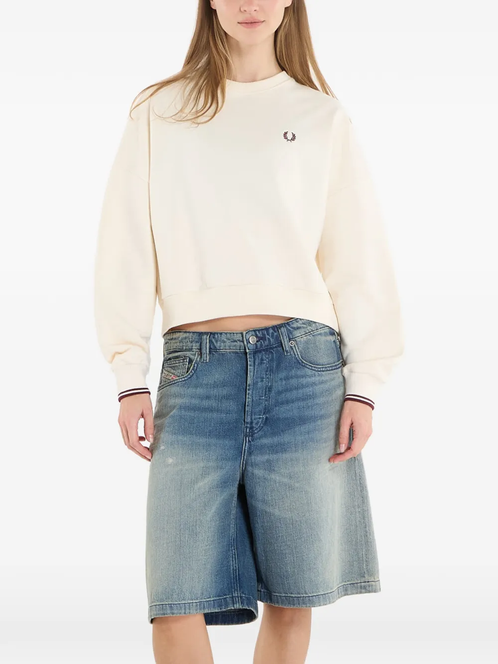 Fred Perry logo-embroidered sweatshirt - Toni neutri
