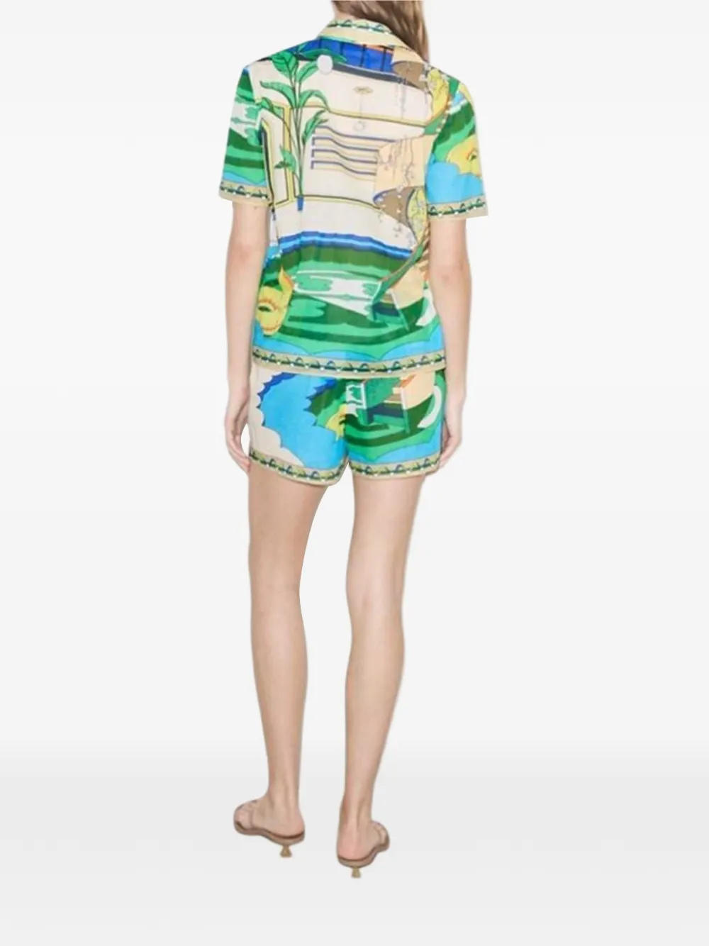  Tory Burch Camisa Con Estampado De Piscina - Azul 