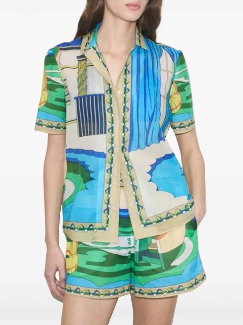 Tory Burch Blouse met print Blauw