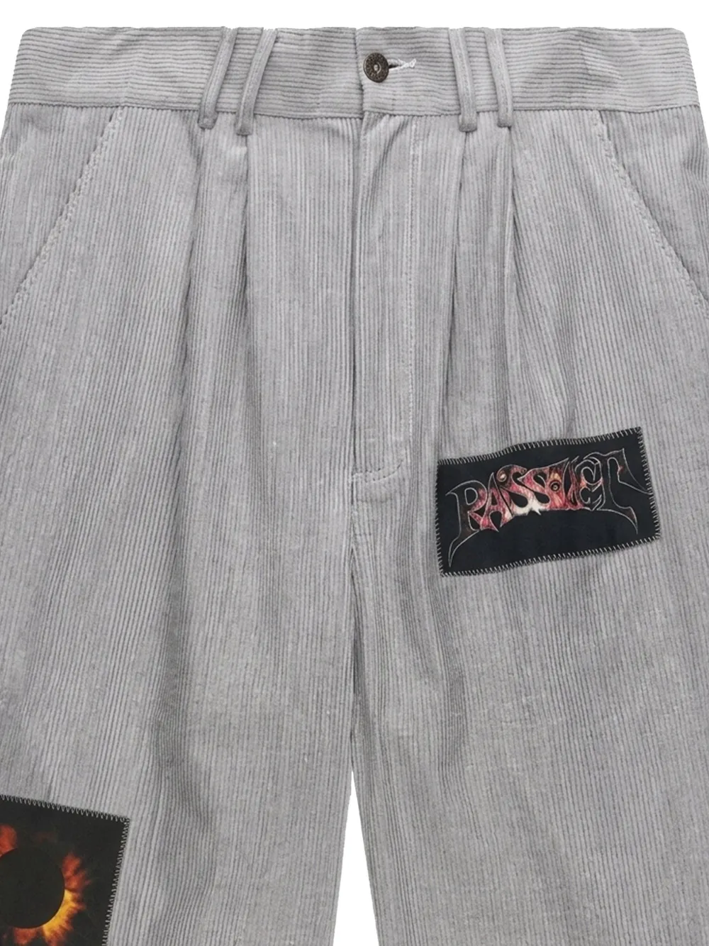 RASSVET Space broek met wijde pijpen Grijs