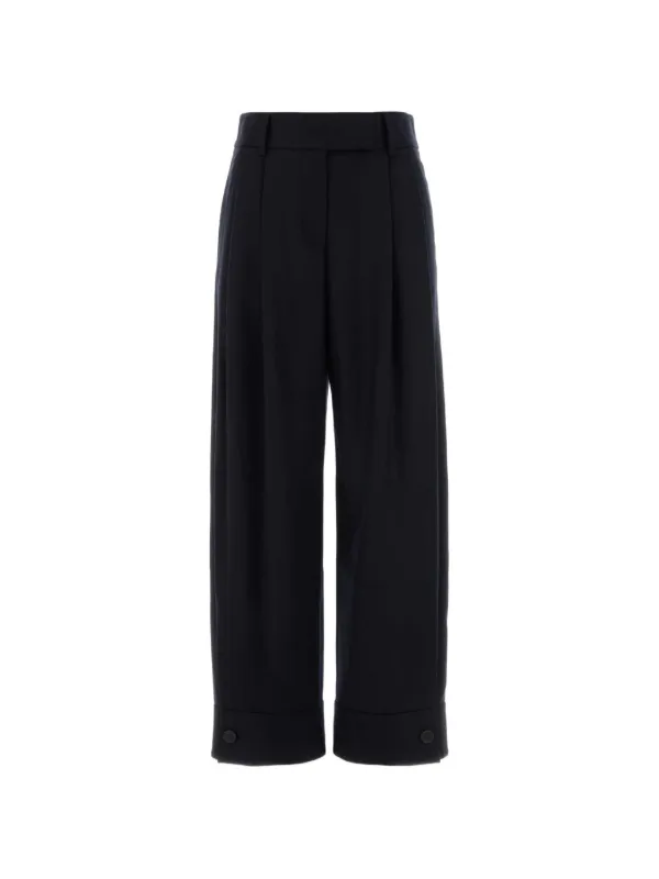 Giorgio Armani X Alanui Pleated Virgin-wool Trousers in Blue
