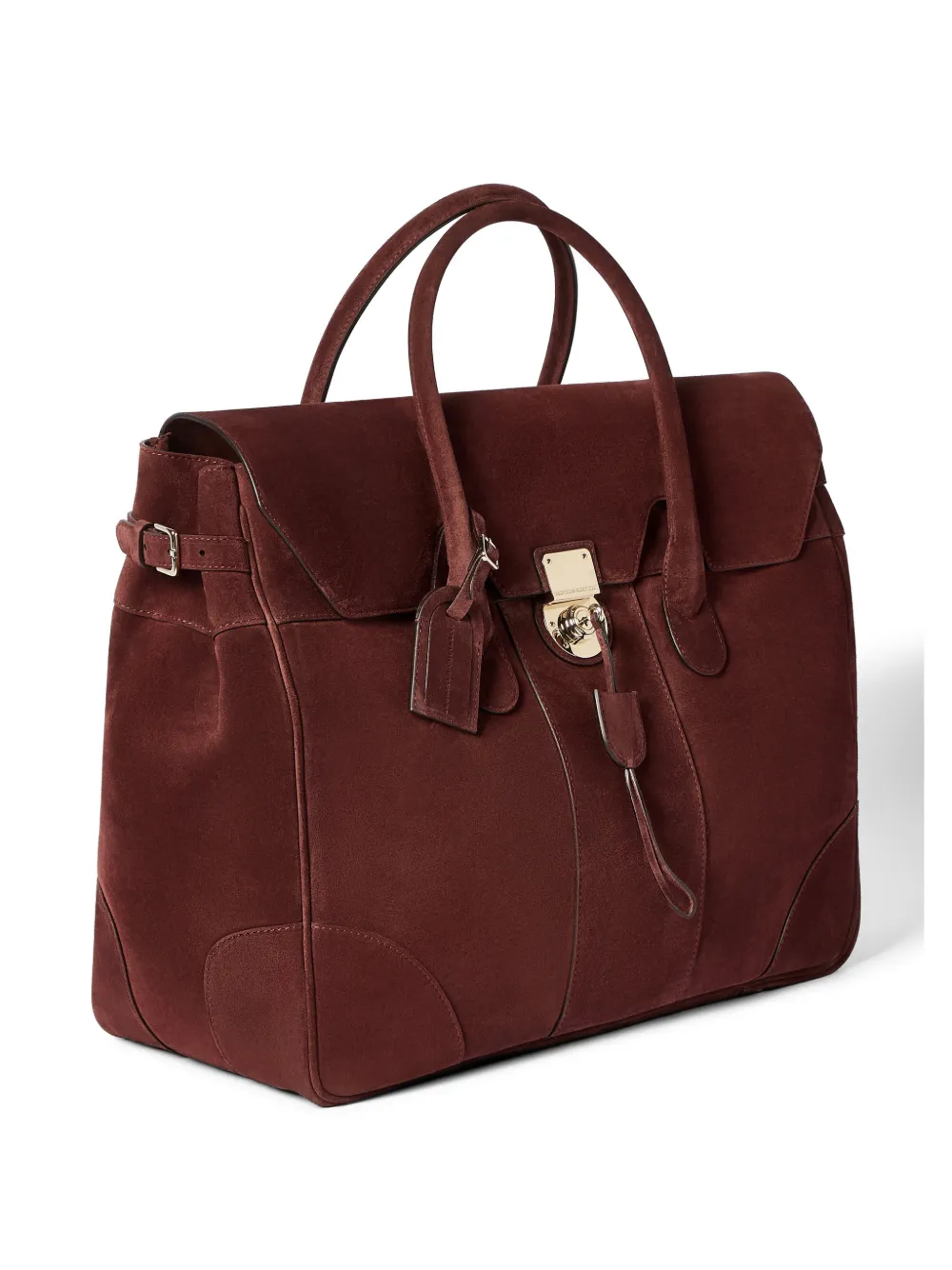 Brunello Cucinelli Suède Boston tas Rood
