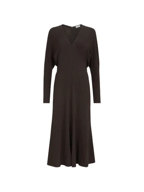 Brunello Cucinelli techno wool jersey dress with Monili