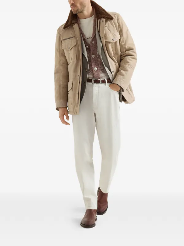 Brunello Cucinelli アルパカ＆カシミア カーディガン | ブラウン