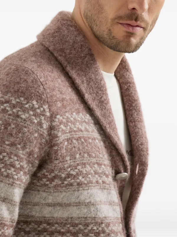 Brunello Cucinelli アルパカ＆カシミア カーディガン | ブラウン