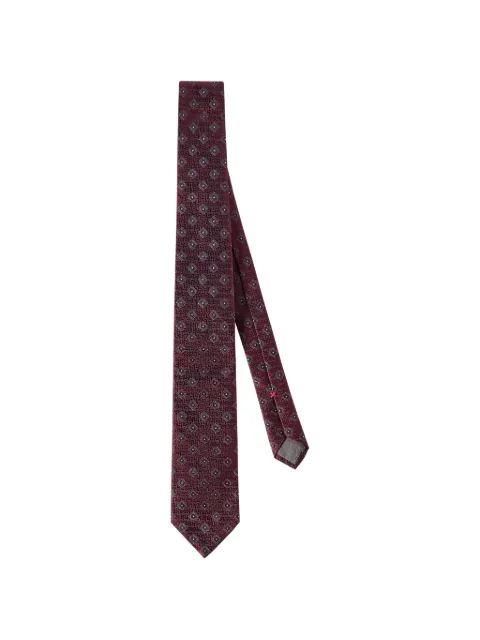 Brunello Cucinelli silk tie with geometric pattern
