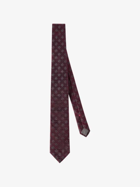 Brunello Cucinelli silk tie with geometric pattern