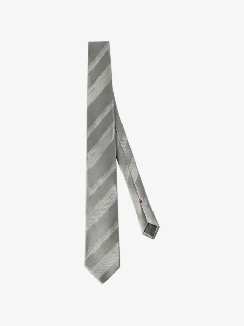 Brunello Cucinelli corbata de seda con motivo de rayas