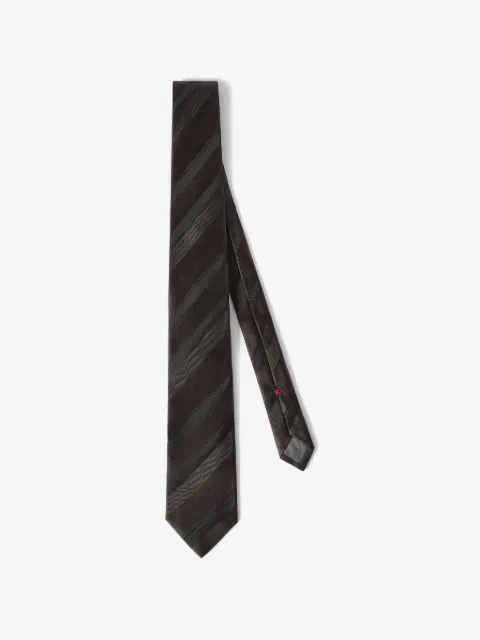 Brunello Cucinelli corbata de seda regimental a rayas