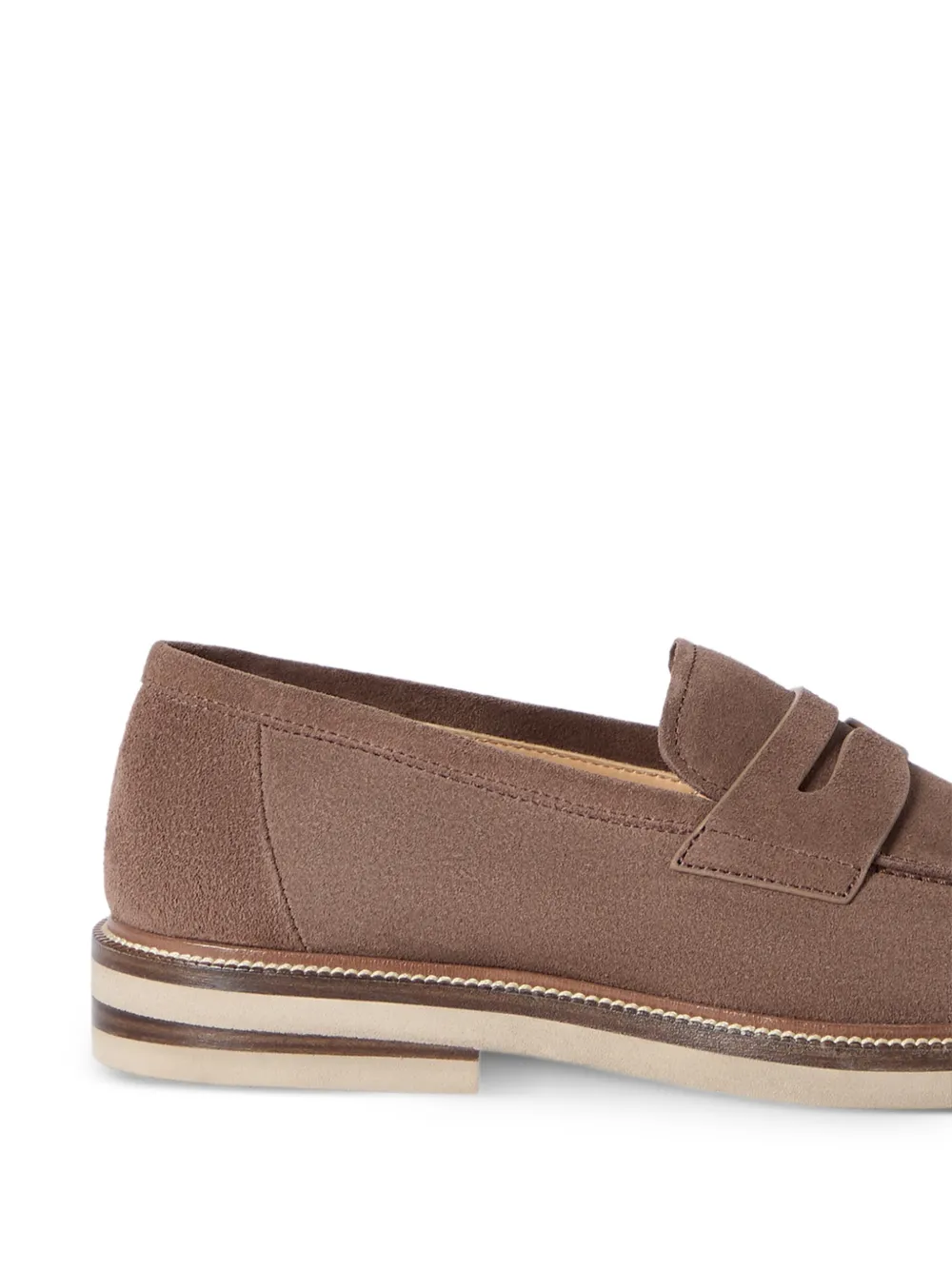 Brunello Cucinelli Suède loafers Bruin