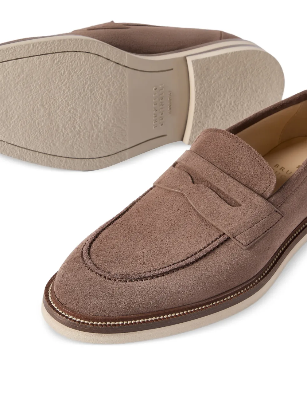 Brunello Cucinelli Suède loafers Bruin