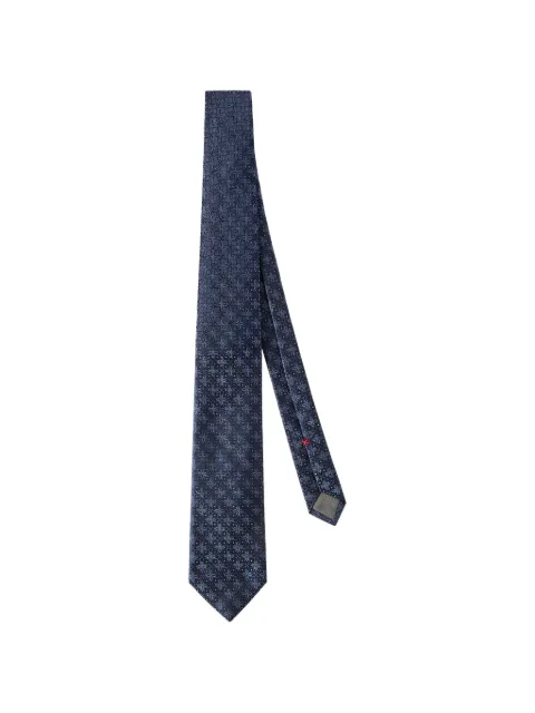 Brunello Cucinelli silk tie with geometric floral pattern 