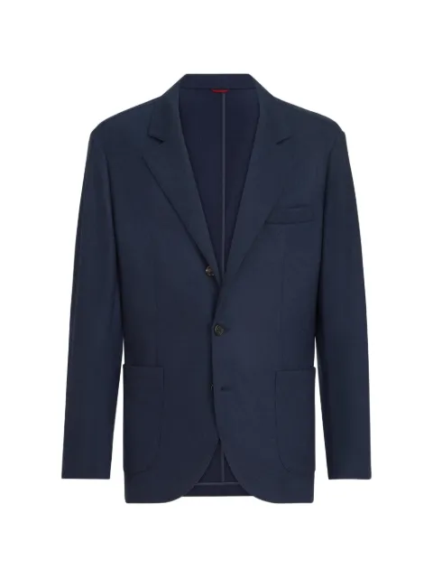 Brunello Cucinelli cashmere jersey blazer with patch pockets