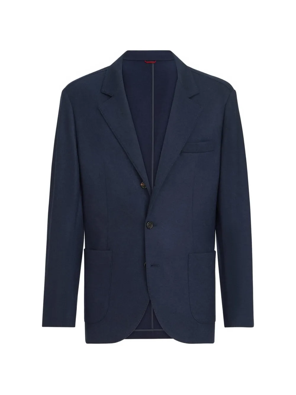 Brunello Cucinelli Kasjmier jersey blazer met opgestikte zakken Blauw