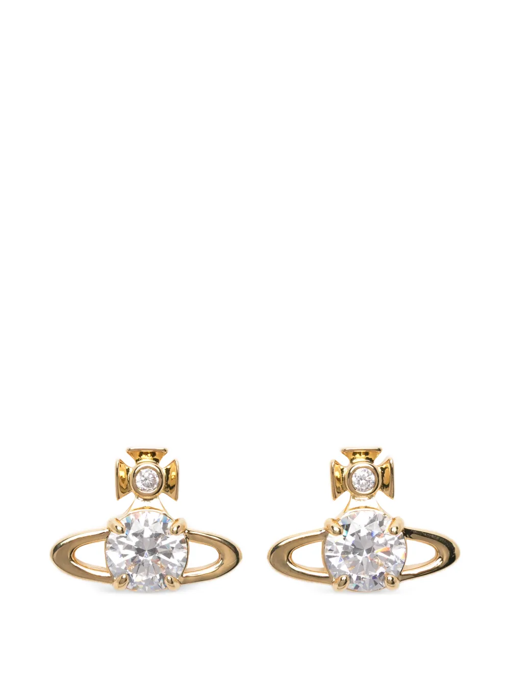 Vivienne Westwood Reina crystal-embellished earrings - Oro