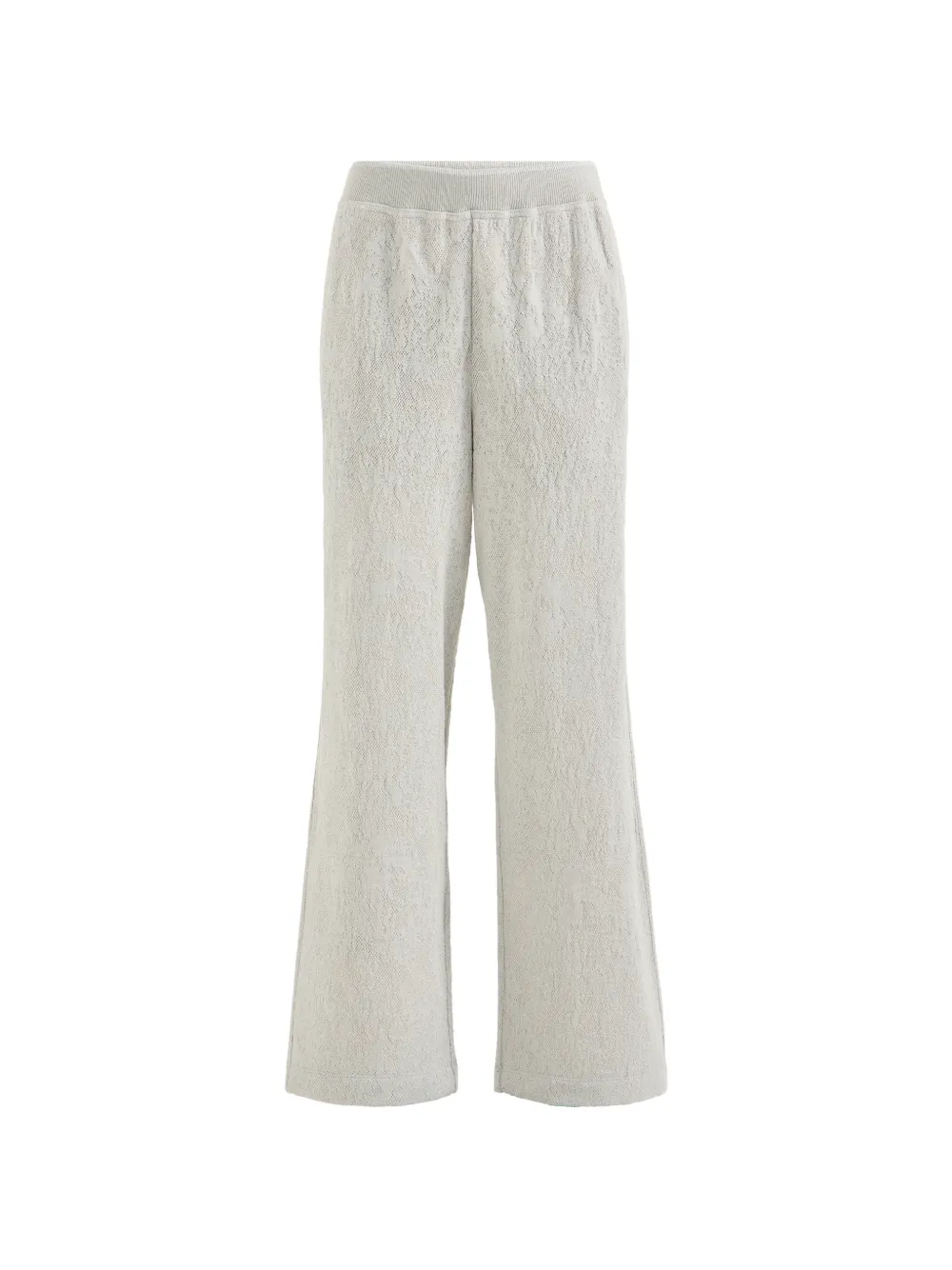 Brunello Cucinelli lace-flowers jersey track trousers in sparkling virgin wool and cashmere - Grigio