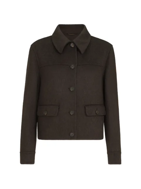 Brunello Cucinelli hand-crafted outerwear jacket in cashmere-beaver double cloth with Monili