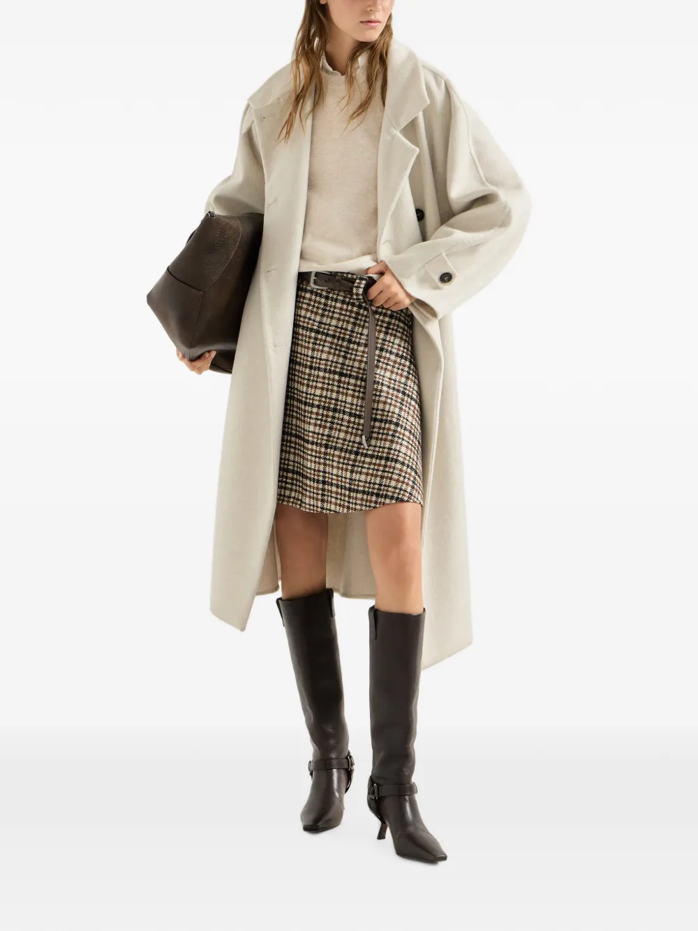 Brunello Cucinelli Kasjmier trui met monili Beige
