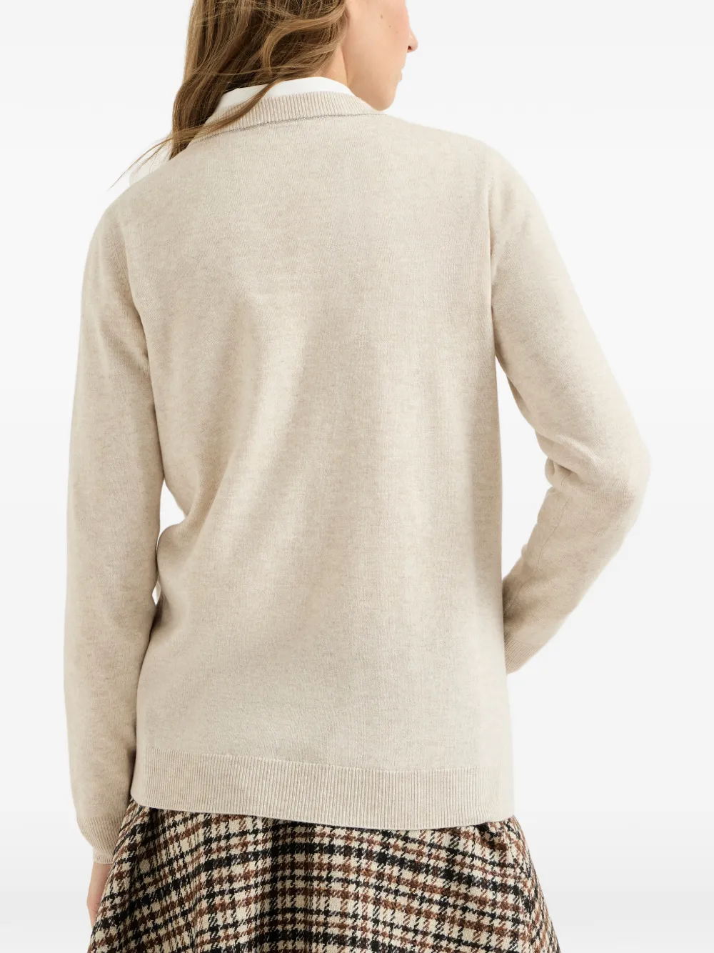 Brunello Cucinelli Kasjmier trui met monili Beige
