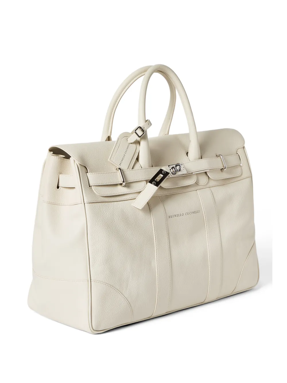 Brunello Cucinelli Tas van korrelig kalfsleer Beige