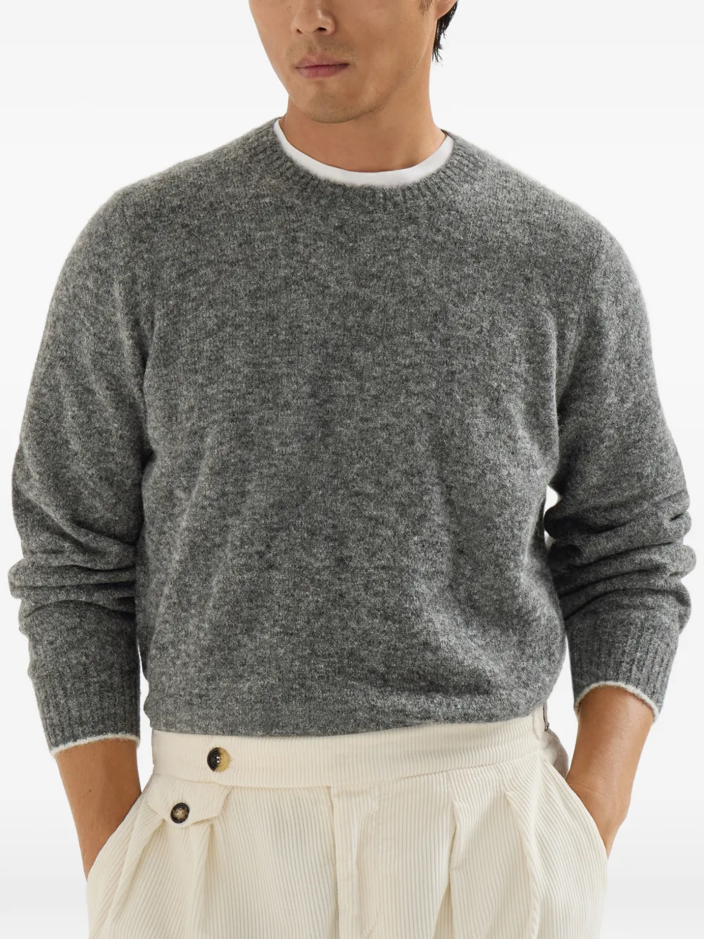 Brunello Cucinelli crew-neck sweater Grijs