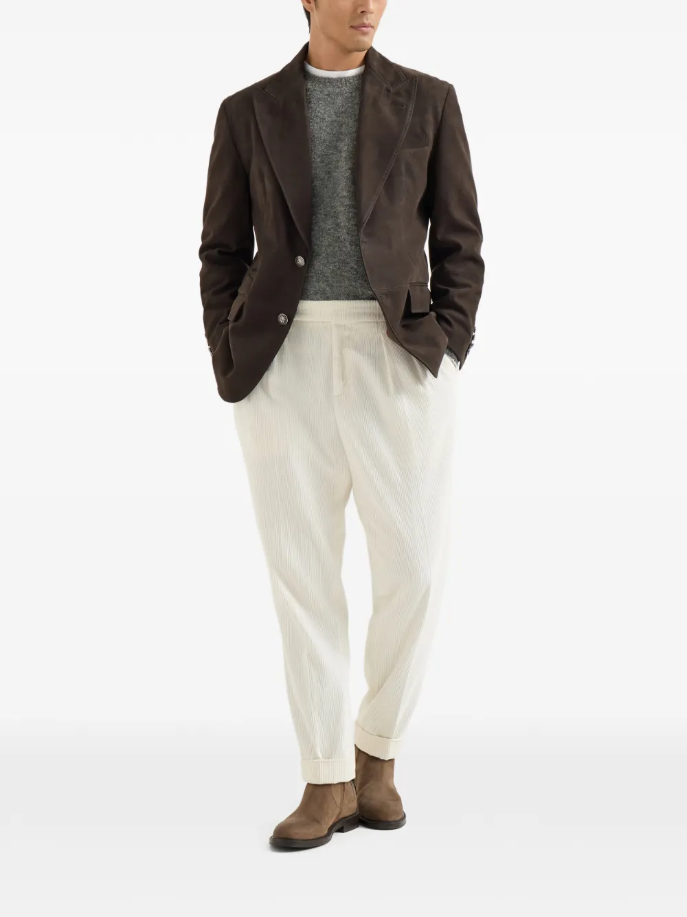 Brunello Cucinelli crew-neck sweater Grijs
