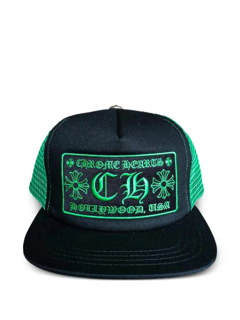 Chrome Hearts logo-patch mesh-panel trucker hat