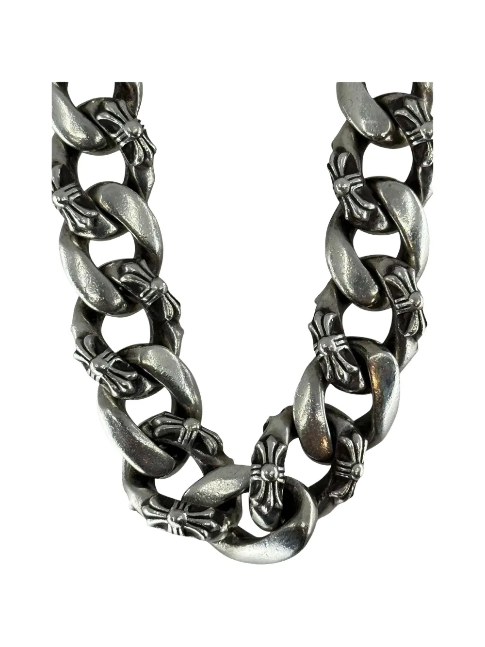 Chrome Hearts curb-chain neckace - Argento