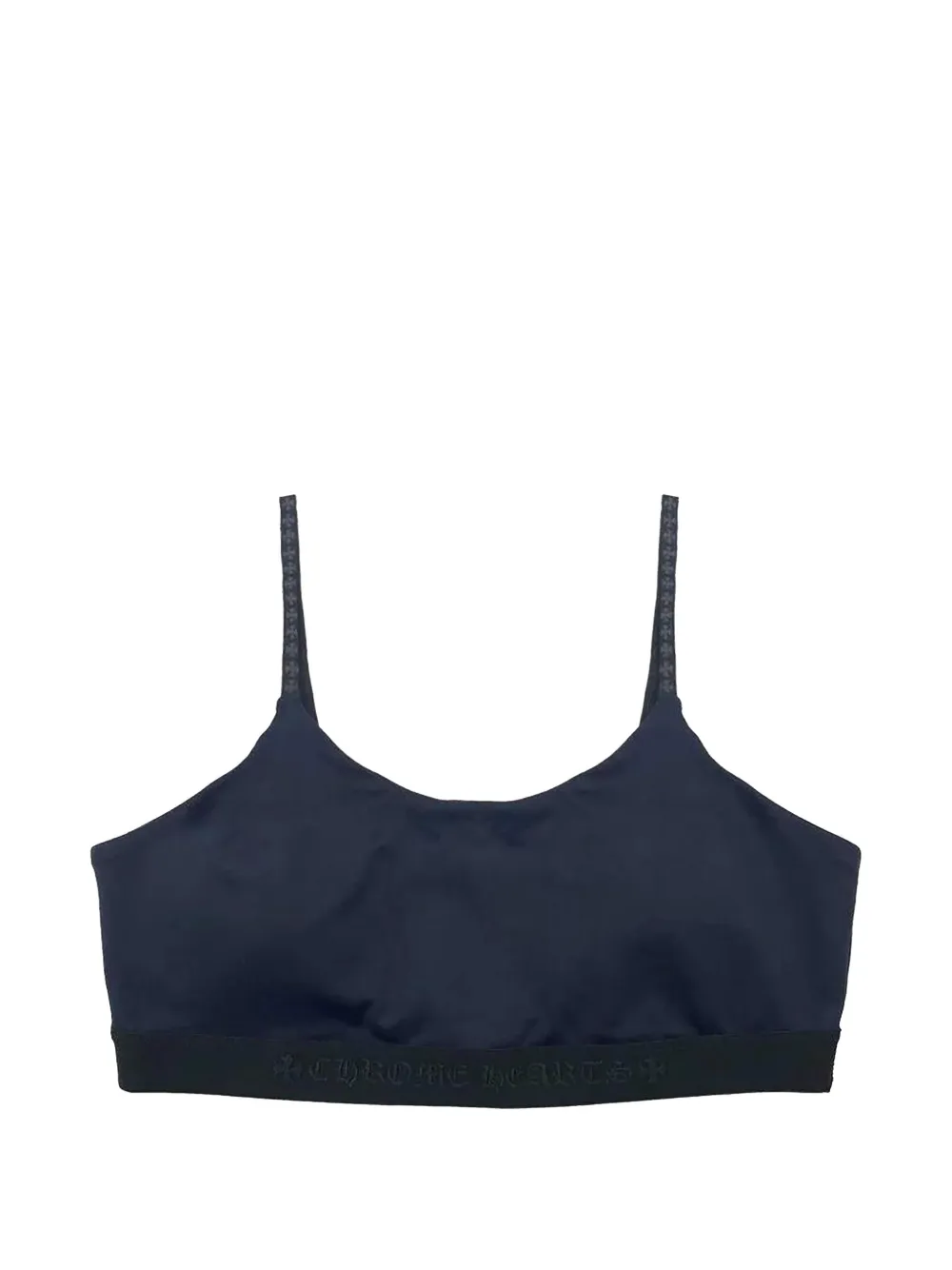 Chrome Hearts logo-print sports bra - Blau