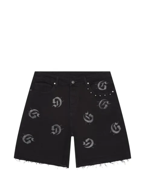 GODSPEED embroidered denim shorts