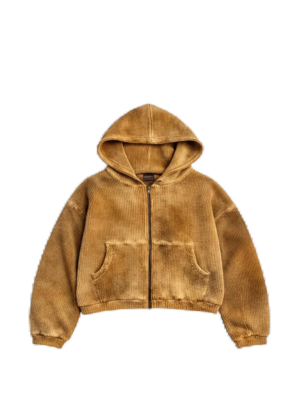 Gv Gallery Raspberry Hills Thermo-hoodie Mit Waffelstrick-muster In Brown