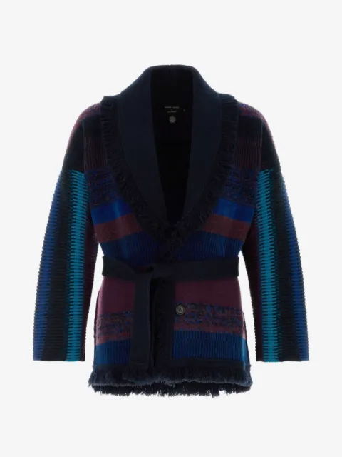 Giorgio Armani كارديغان بحزام وأطراف شراشيب
