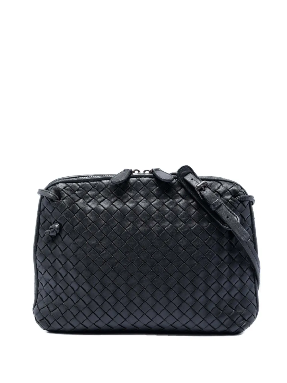 Bottega Veneta Pre-Owned 2012-2026 Nappa Intrecciato Nodini crossbody bag - Schwarz